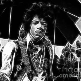 Jimi Hendrix- Black and White Study by Doc Braham