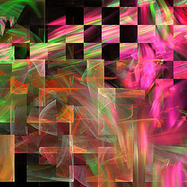 Abstract Checkered Pattern Fractal Flame by Keith Webber Jr