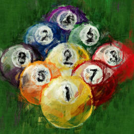 9 Ball Rack Abstract by David G Paul