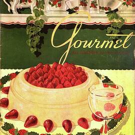 A Blancmange Ring With Strawberries by Henry Stahlhut