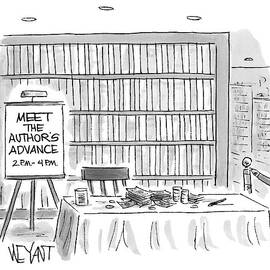 A Book-signing Table With A Pile Of Money And An by Christopher Weyant