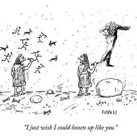 A Caveman Drawing A Sophisticated Classical Cave by David Sipress