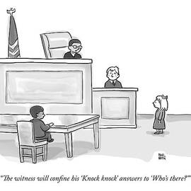 A Child Judge Says To A Child Witness In A Court by Paul Noth