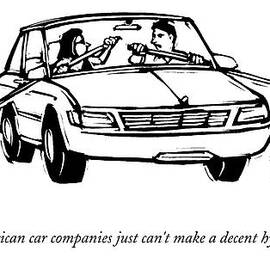 A Couple In A Car With Oars Out The Windows by Drew Dernavich