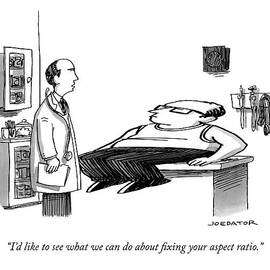 A Doctor Speaks To A Patient Whose Dimensions by Joe Dator