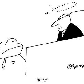 A Judge Speaks To The Bailiff by Charles Barsotti