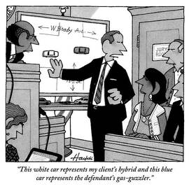 A Lawyer Goes Through His Exhibit Conveying by William Haefeli