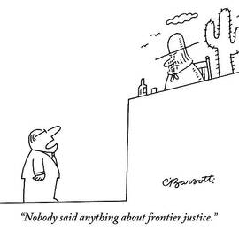 A Man In A Business Suit Is Speaking To A Judge by Charles Barsotti