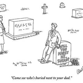 A Man Standing Next To A Headstone That Says by Eric Lewis