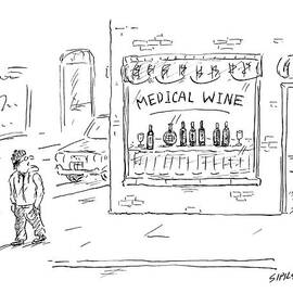 A Man Walks By A Liquor Store With The Sign by David Sipress