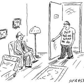 A Man Walks In Through The Doorway To See by David Sipress