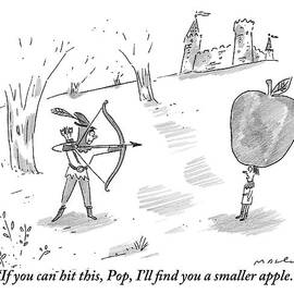 A Man With A Bow And Arrow Is Aiming At A Bow by Michael Maslin