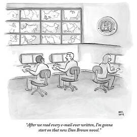 A Man Working At A Computer Station by Paul Noth