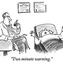 A Psychiatrist Counts Down Minutes On A Stopwatch by Mike Twohy