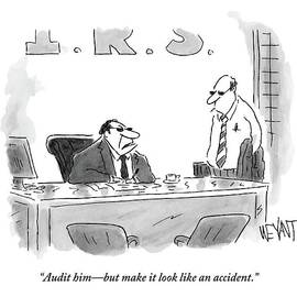A Shady Looking Irs Agent Talks To Another by Christopher Weyant