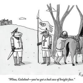 A Squire Looks At A Knight Whose Triangular Face by Zachary Kanin