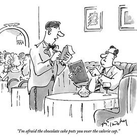 A Waiter Address A Man Ordering In A Restaruant by Mike Twohy