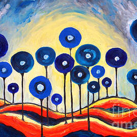 Abstract Blue Symphony  by Ramona Matei