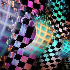 Abstract Checkered Pattern Fractal Flame by Keith Webber Jr
