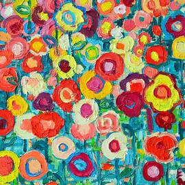 Abstract Colorful Wildflowers by Ana Maria Edulescu