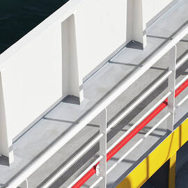 Abstract View Of Walkway Bridge by Halfdark