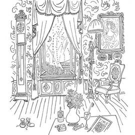 Ack-ack Through Open Window by Saul Steinberg