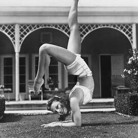 Actress Vera Zorina Exercising by Underwood Archives