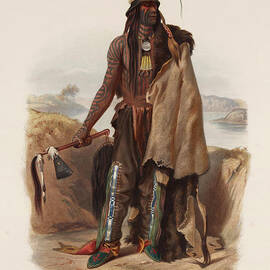 Addih Haddisch a Mandan Chief by Karl Bodmer