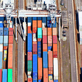 Aerial View Of A Large Container by Opla