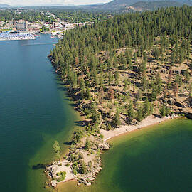 Aerial View Of Tubbs Hill And Lake by Matt Andrew