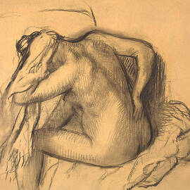 After the Bath .Woman Drying Her Hair by Edgar Degas