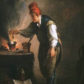 Alchemist At Work by Science Photo Library