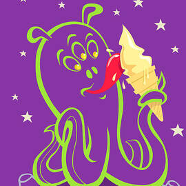 alien ice cream -vector version by Martin Davey