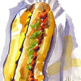 All Beef Ballpark Hot Dog with the Works to Go in Broad Daylight by Kip DeVore