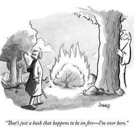 An Angel Speaks To Moses From Behind A Tree by Benjamin Schwartz