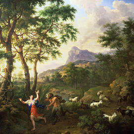 An Arcadian Landscape With Pan And Syrinx