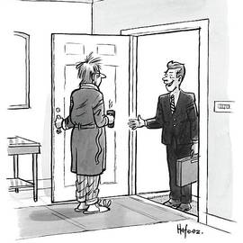 An Unkempt Man Opens The Door To Find by Kaamran Hafeez