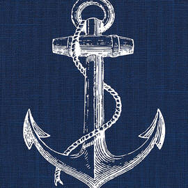 Anchor Nautical Print by Jaime Friedman