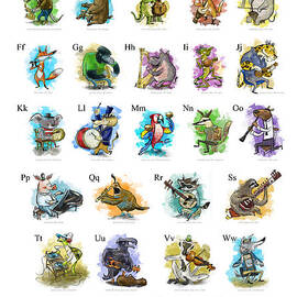 Animals and Instruments Alphabet by Sean Hagan