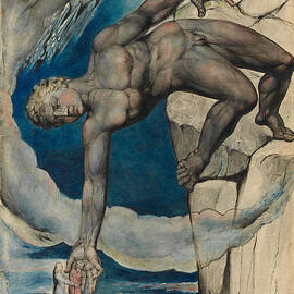 Antaeus setting down Dante and Virgil in the Last Circle of Hell by William Blake