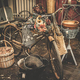 Antique Garden Bicycle by Toni Hopper