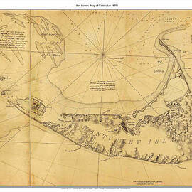 Antique Map of Nantucket by Celestial Images
