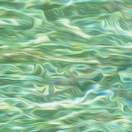 Aqua Green Water Art 2 by Kaye Menner