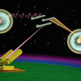 Artist's Impression Of Sdi Lasers In Use by Science Photo Library