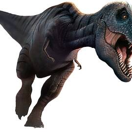 Artwork Of A Tyrannosaurus Rex Running by Science Photo Library