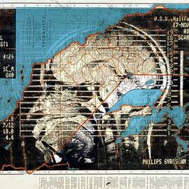 Artwork Of Mri Brain Scan On Map Of California by Science Photo Library