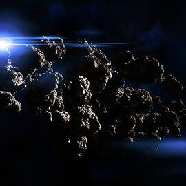 Asteroids Field In Deep Space by Maciej Frolow