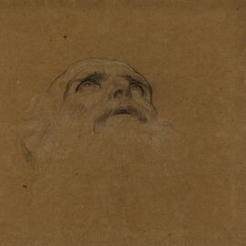 Attributed To Alphonse Legros, Head Of An Old Man by Quint Lox
