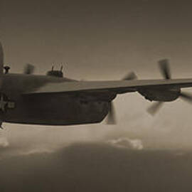 B - 24 Into The Sun Panoramic by Mike McGlothlen