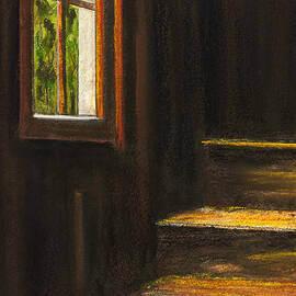 Sunlight on Barn Stairs by Dorothy Banker